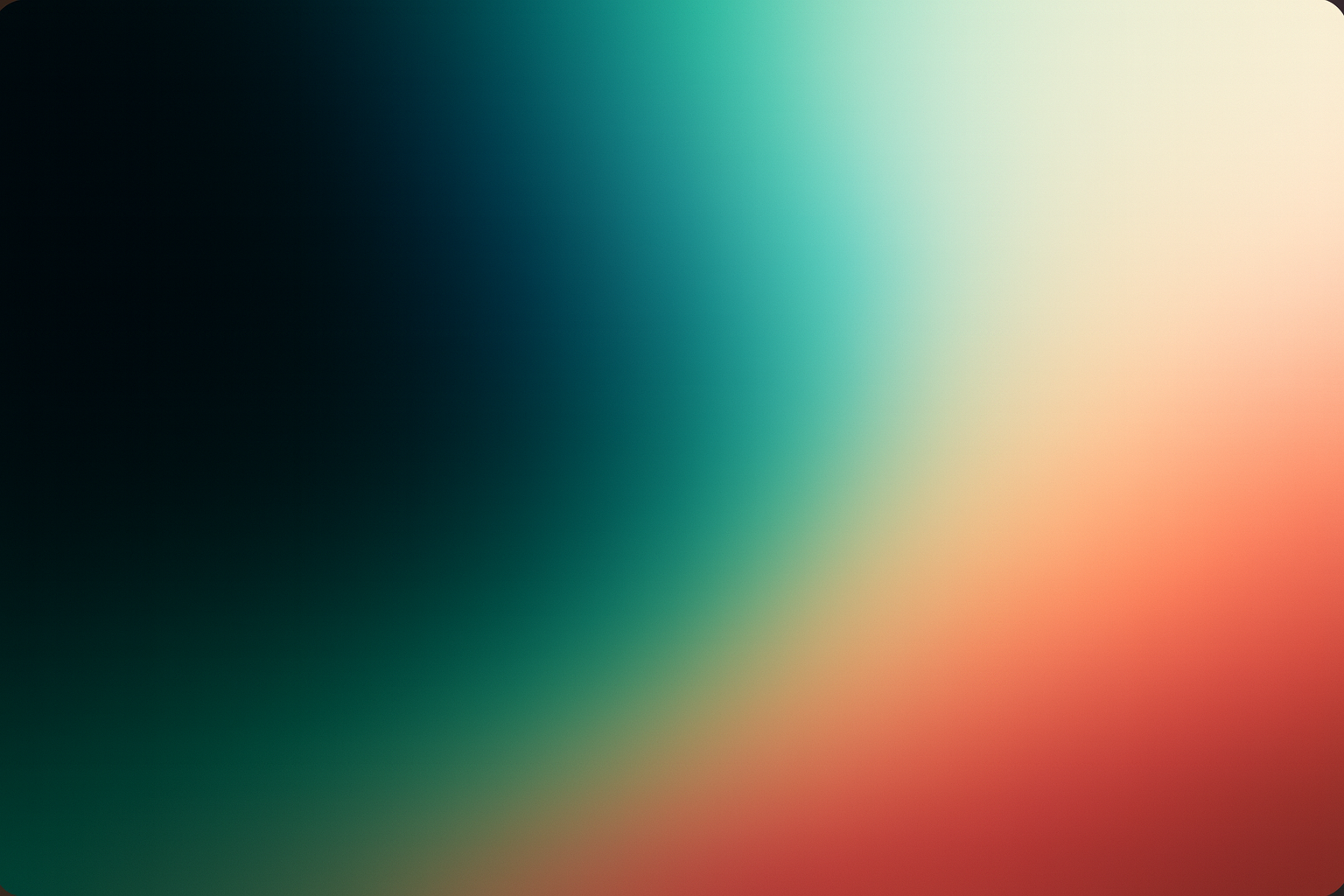 Flowing teal-to-coral hue gradient
